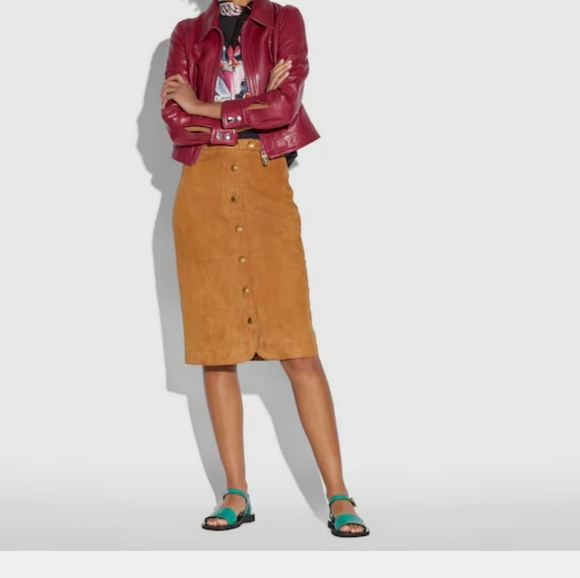 Coach Suede Skirt - size 4 - Picture 2 of 7
